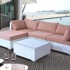 white wicker outdoor sectional sofa Savosa by Velago